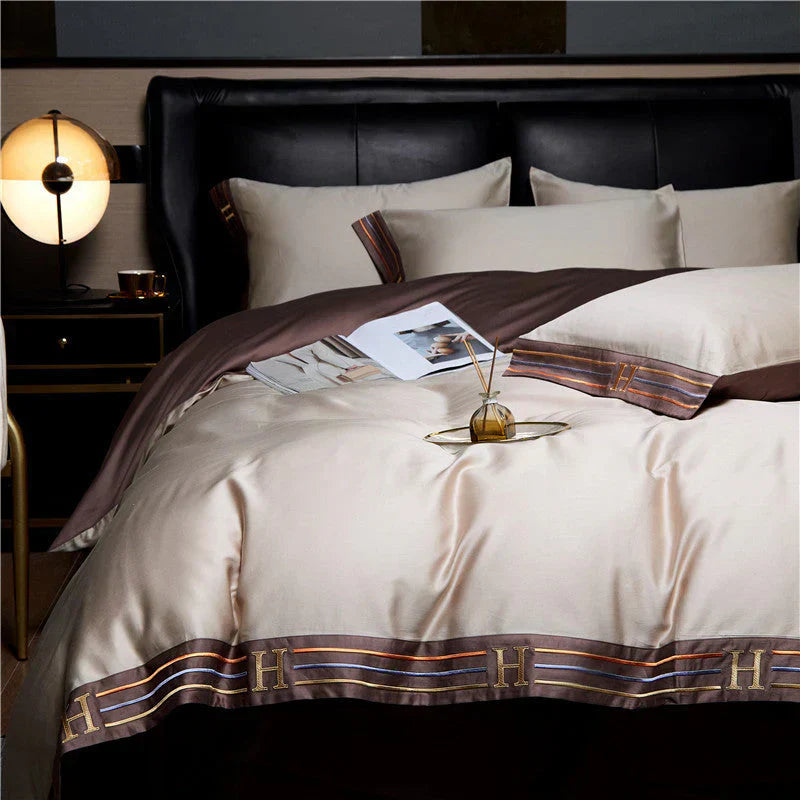 Luxe Satin Baumwoll Bettwäsche Set für das Schlafzimmer