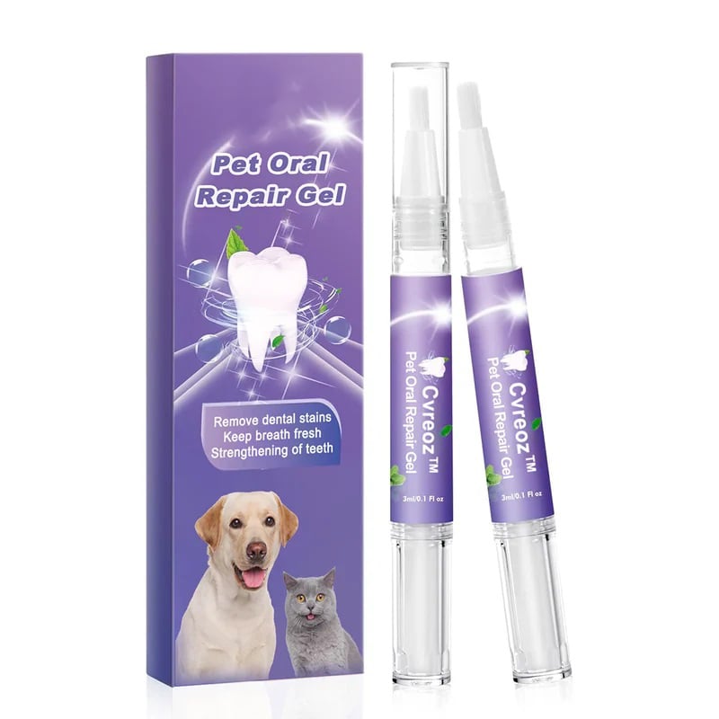FreshPaws Zahnreinigungs-Gel für Haustiere | Zahnstein- und Fleckenentferner für ein gesünderes Lächeln