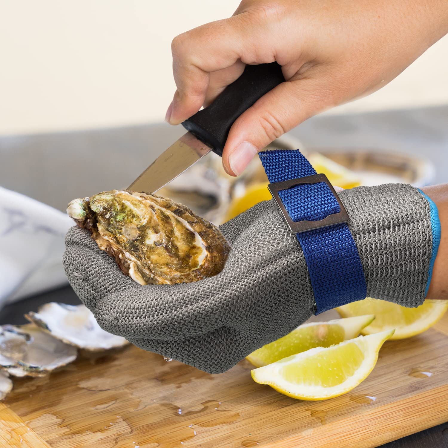 Safehands - Metallhandschuh mit Edelstahlgitter (1+1 Gratis)