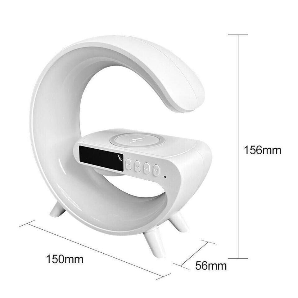LuxAura Luxe Bluetooth Lautsprecher | Kabelloser Lautsprecher mit stimmungsvoller Beleuchtung und Uhrfunktion