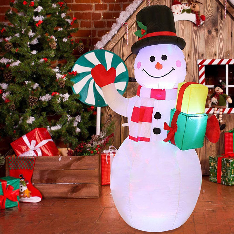 Aufblasbare LED Weihnachtsdekoration – Beleuchteter Schneemann für Außen