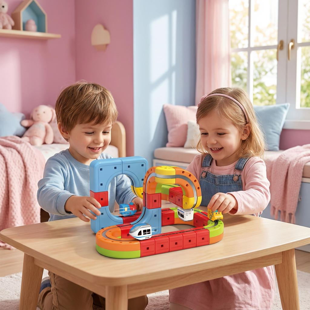 Magnetische Kubustreinset Kinderspielzeug