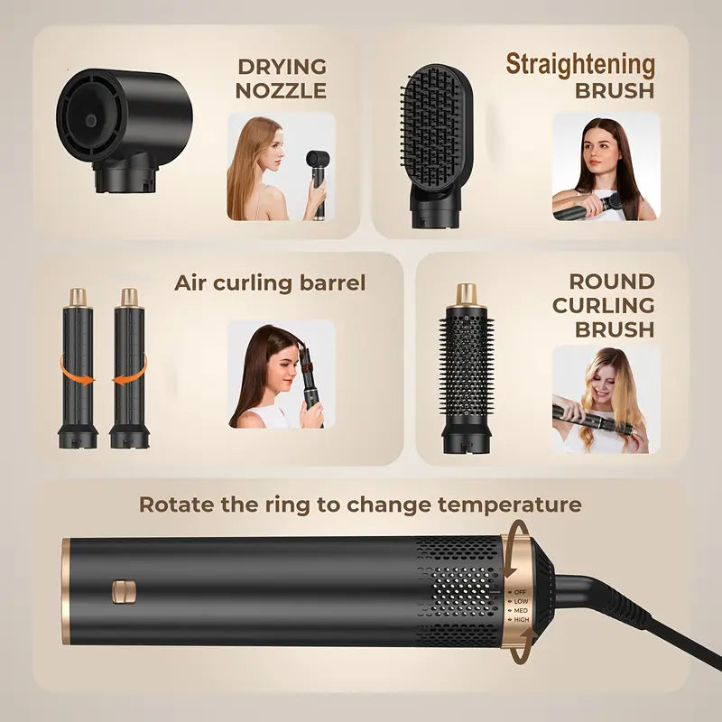 ProStyler 5-in-1 Haarstyling Set - Föhn, Lockenstab und Glättbürste