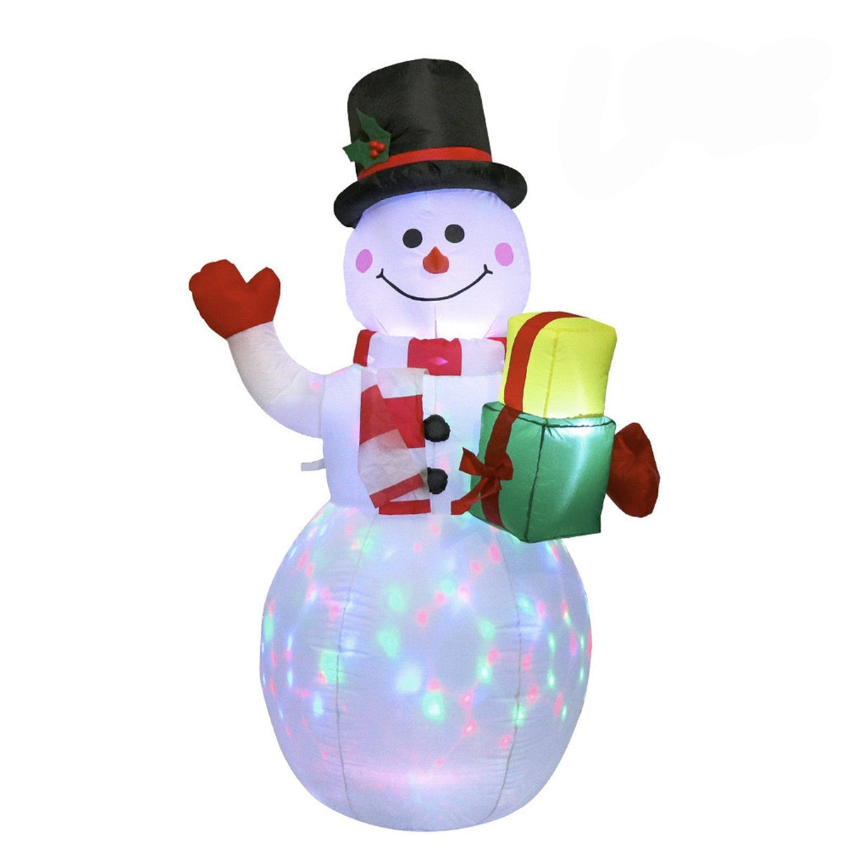 Aufblasbare LED Weihnachtsdekoration – Beleuchteter Schneemann für Außen