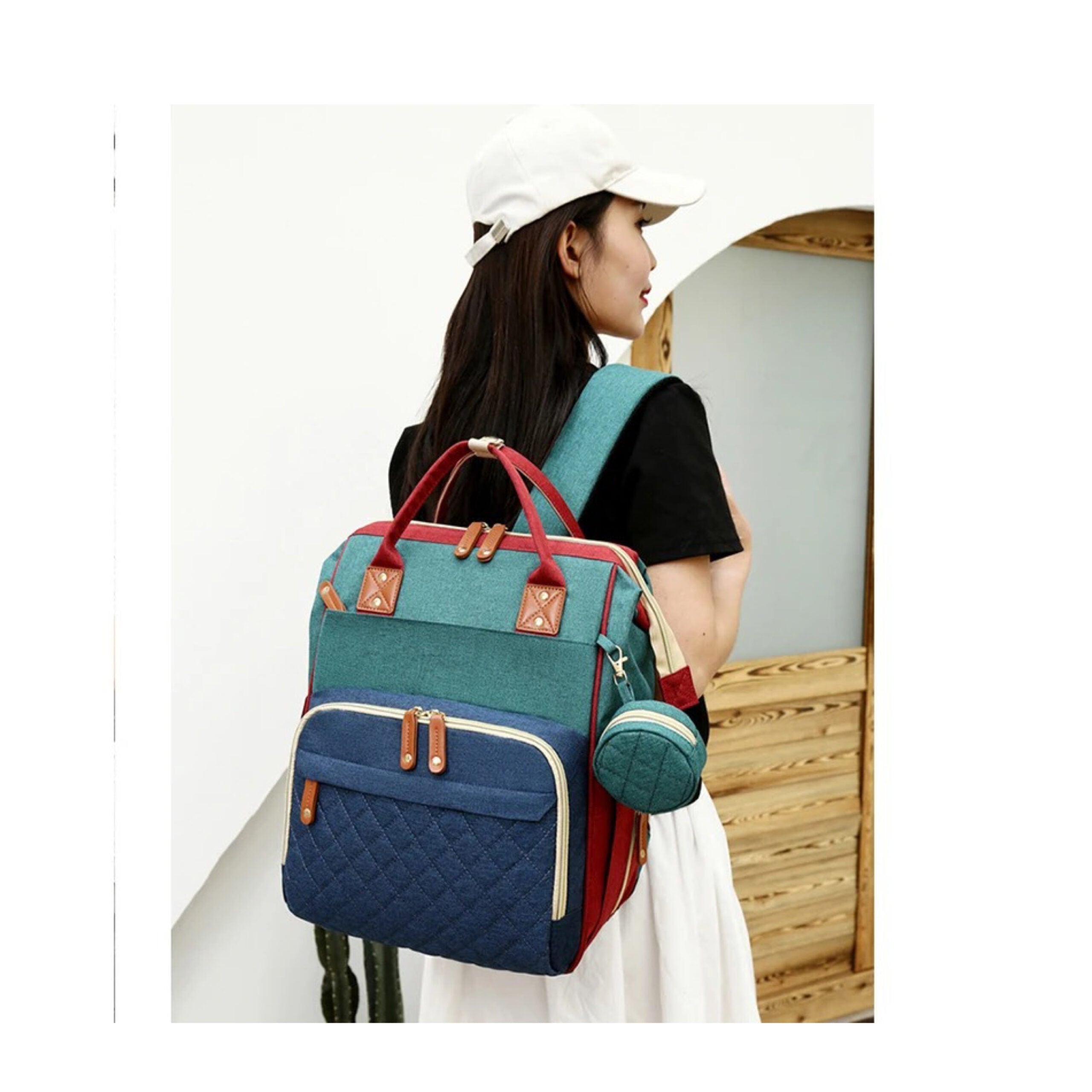 2in1 Baby Rucksack mit Wickelauflage
