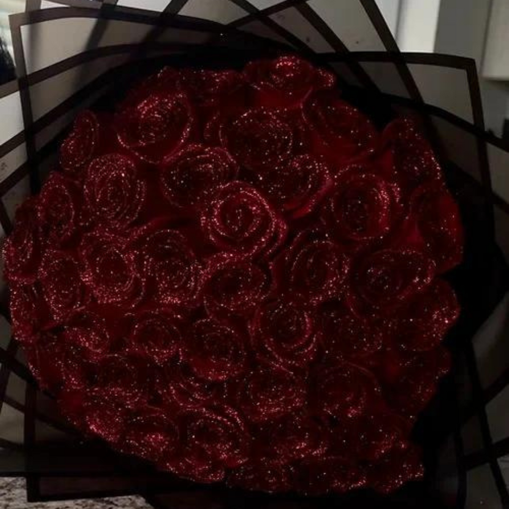 Glänzende Luxuriöse Rosen mit Funkelndem Finish