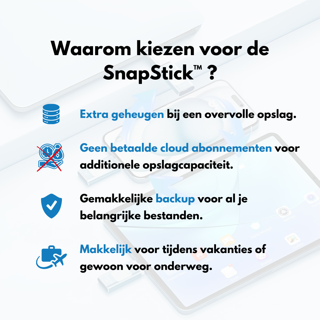 SnapVault 4-in-1 Backup-Stick | Direkt vom Telefon auf dein USB