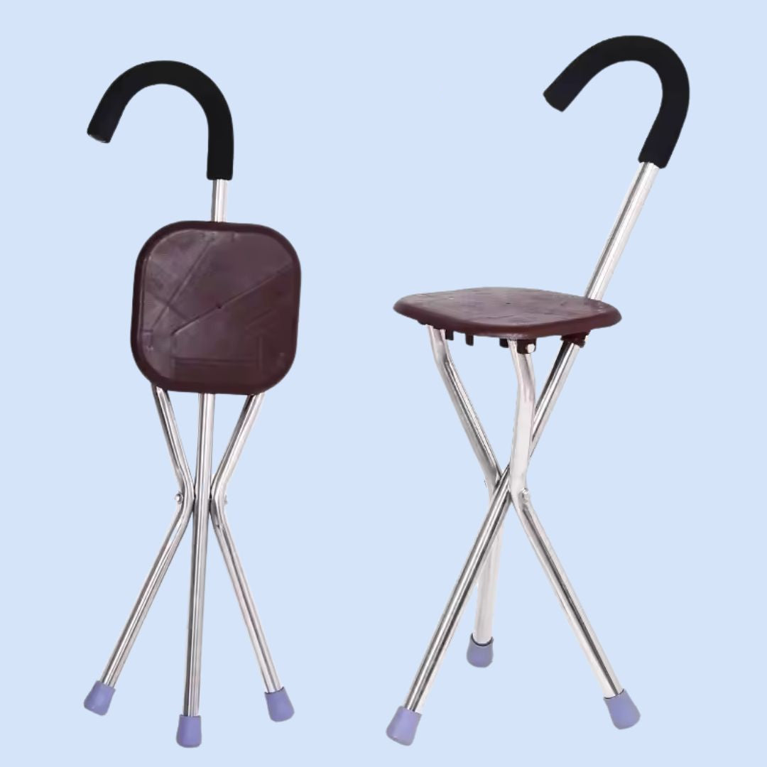 CrutchSeat | Zusammenklappbarer Hocker für Krücken – optimaler Komfort – ergonomisches Design – leicht und tragbar