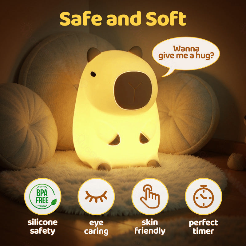 SquishBara | Capybara Squishy Nachtlicht Ideales Geschenk für Alle Altersgruppen