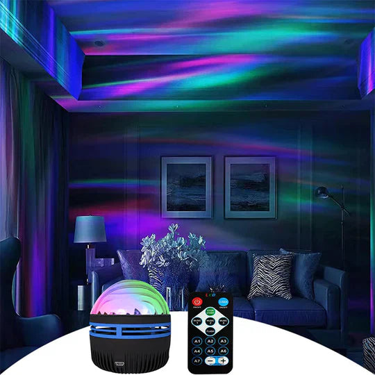 Magische Tischlampe Auroralight-Nordlicht-Projektor mit Musiksteuerung
