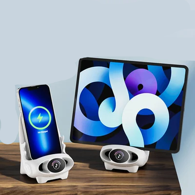 LuxiCharge Luxe Mini Stuhl | Drahtloses Schnellladegerät und multifunktionale Telefonhalterung