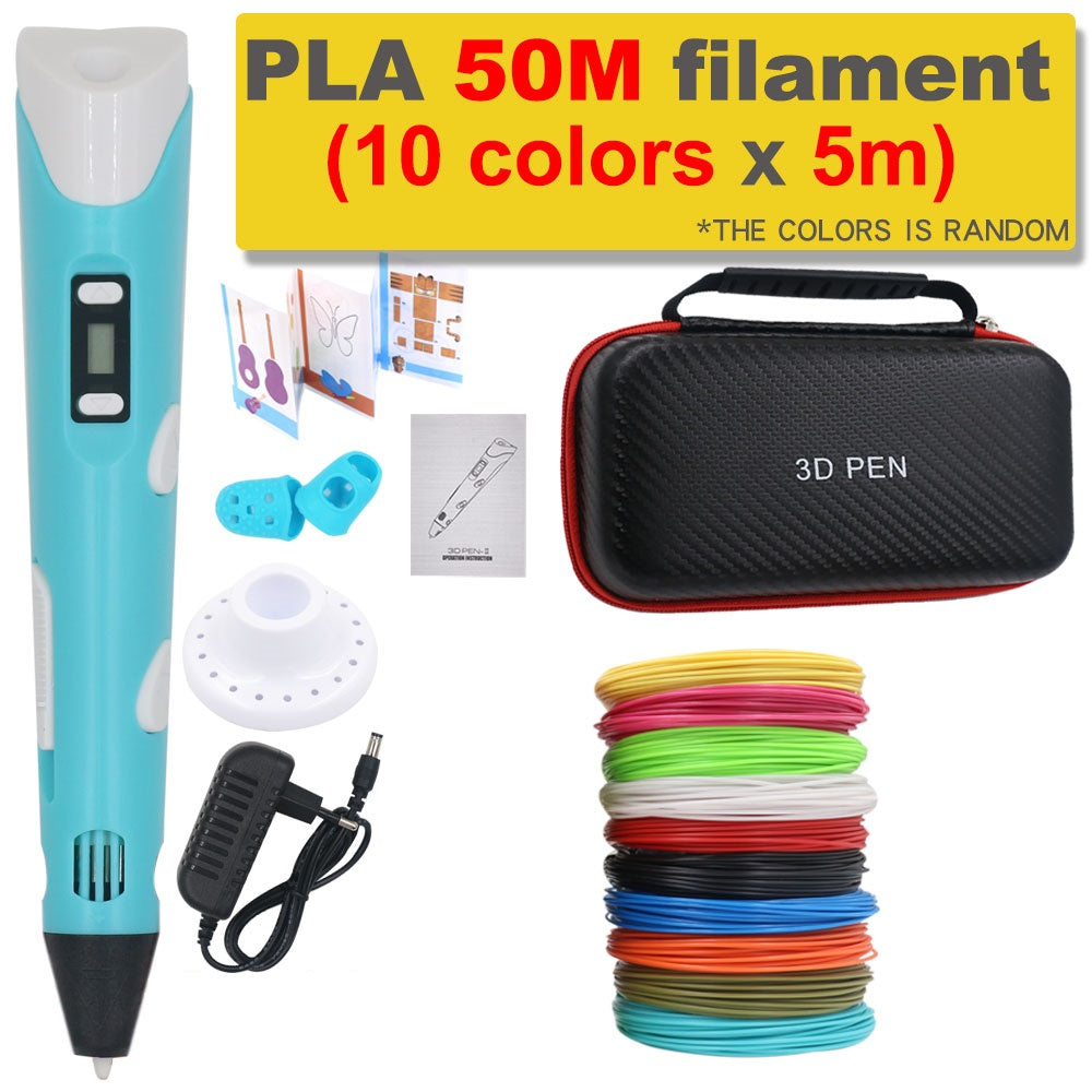 3D-Druckstift DIY-Zeichenstift mit 200M PLA-Filament, Geschenk für Kinder