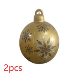 Aufblasbare Weihnachtskugel Außen Deko 60cm – Wetterbeständige PVC Weihnachtsdekoration