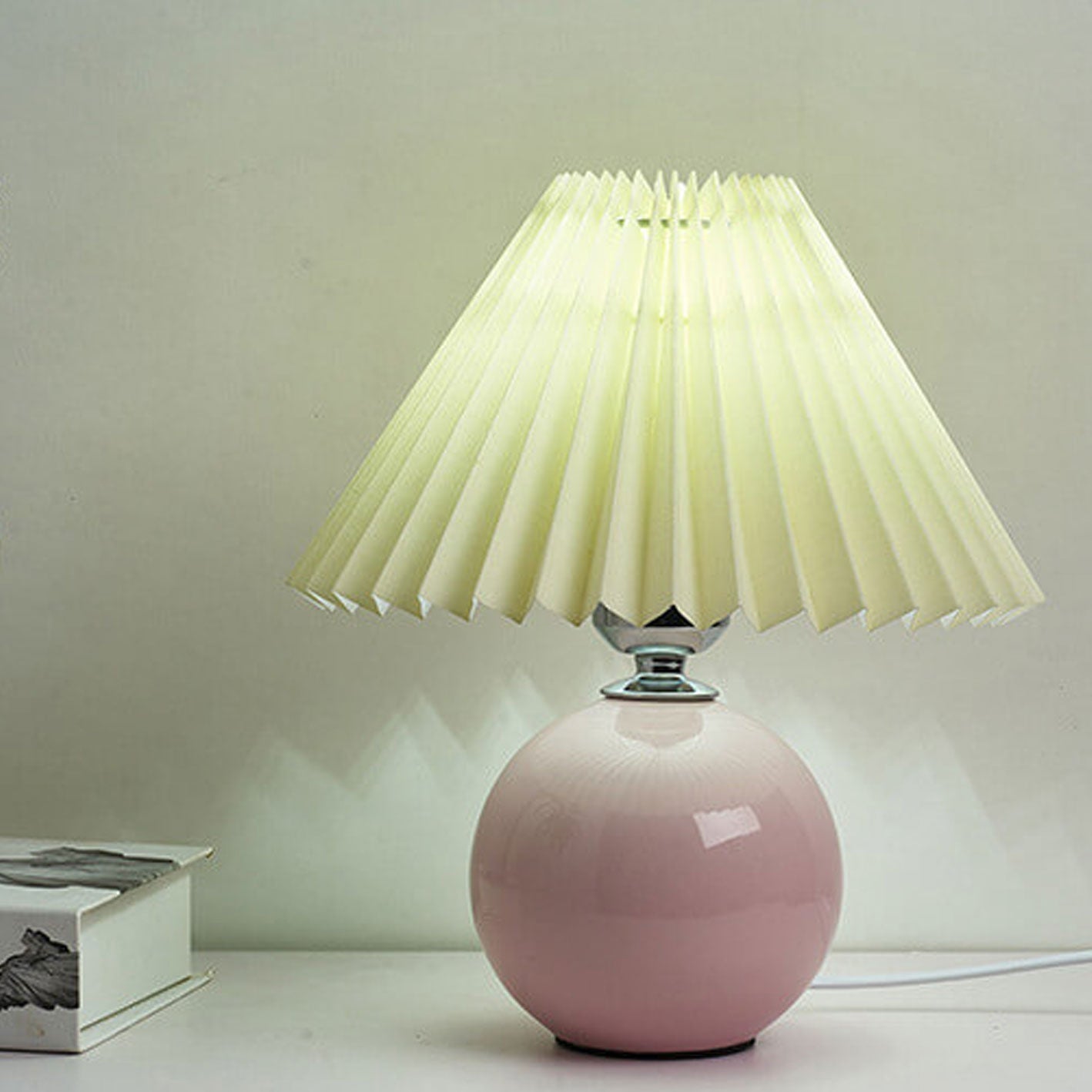 Nordic Ceramic Pleated Table Light | 1-Lampe