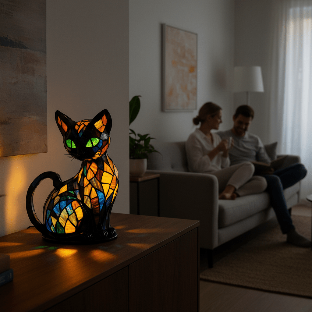 Felina - Verspielt LED Katzen Nachtlampe mit Sanfter Sfeerverlichting