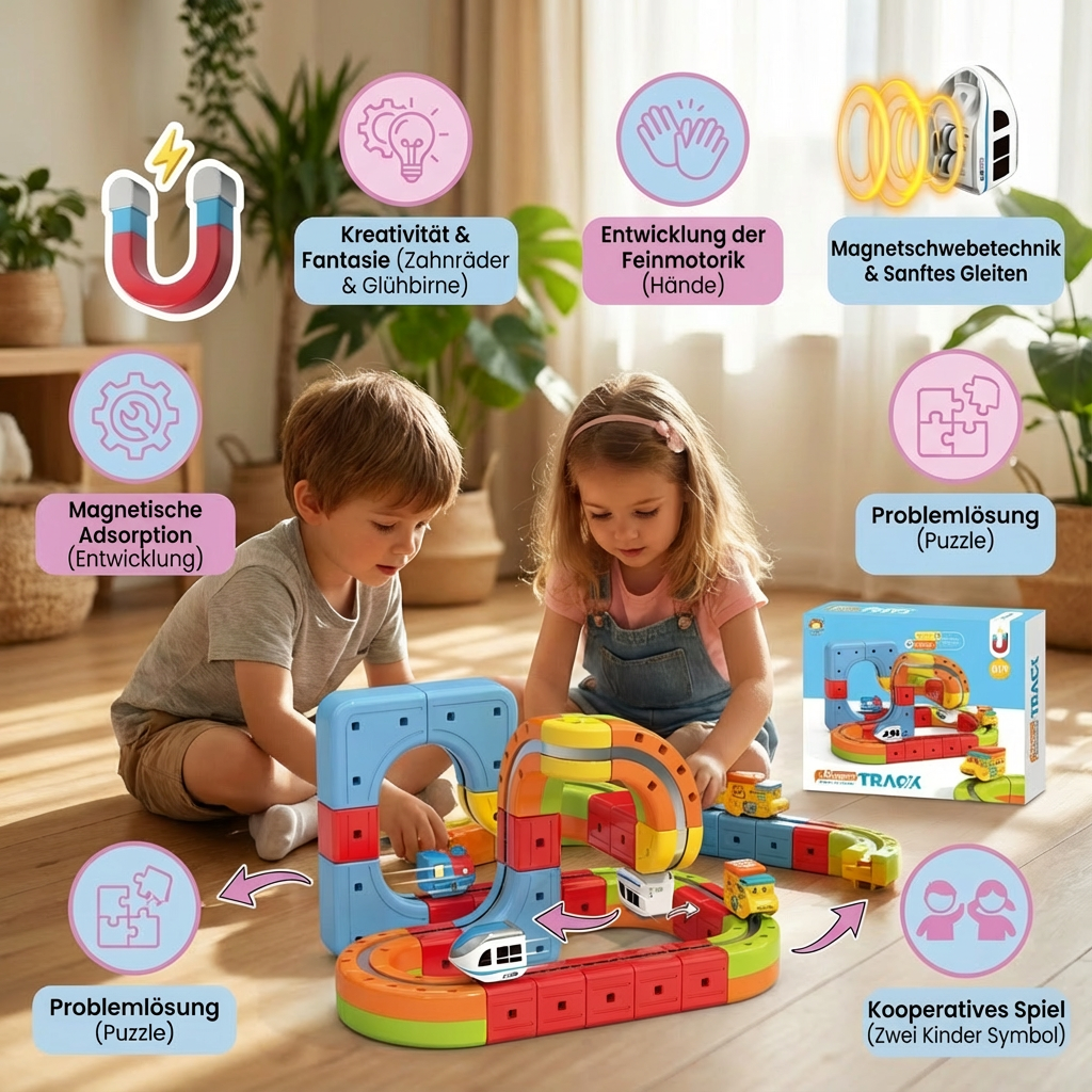 Magnetische Kubustreinset Kinderspielzeug