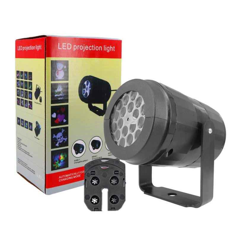 LED Weihnachtsprojektor Schneeflocken Lichtshow – Wasserdichte Außenlampe mit 16 Mustern