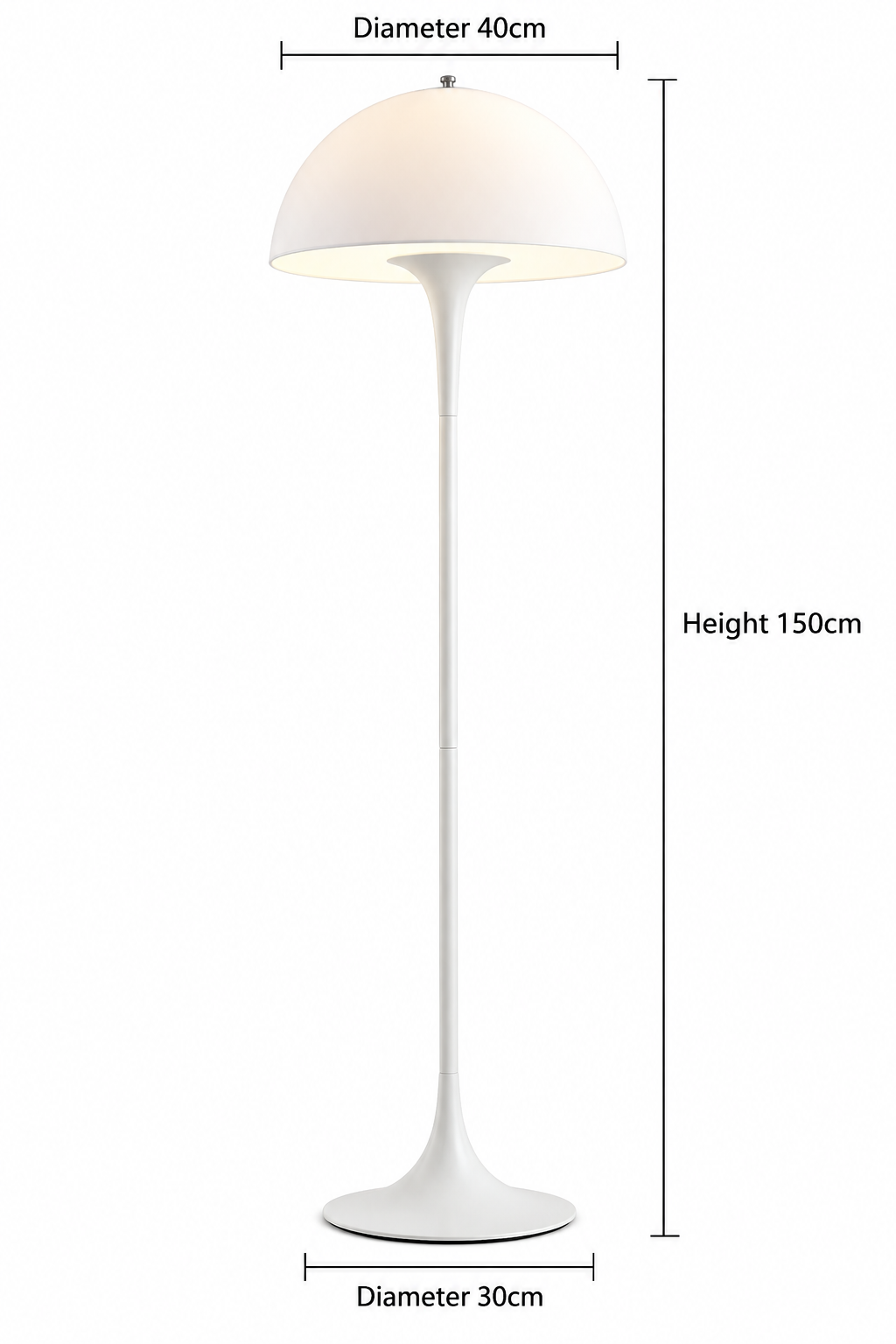 Panthella Tischlampe – Mid-Century Champignon Tischlampe mit Sanfter Lichtverteilung