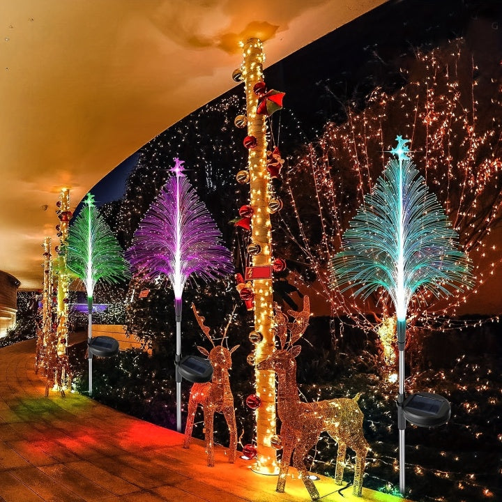 LichtTuin Solarset – 3 farbwechselnde LED-Gartenlampen mit Solarenergie