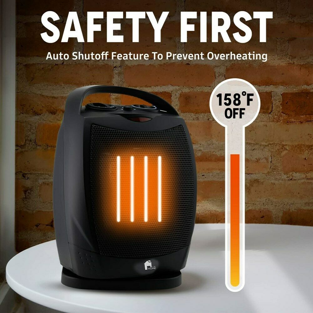 HeatEase Kompakter Tragbarer Heizlüfter – Stilvoll, Oszillierend & Energieeffizient