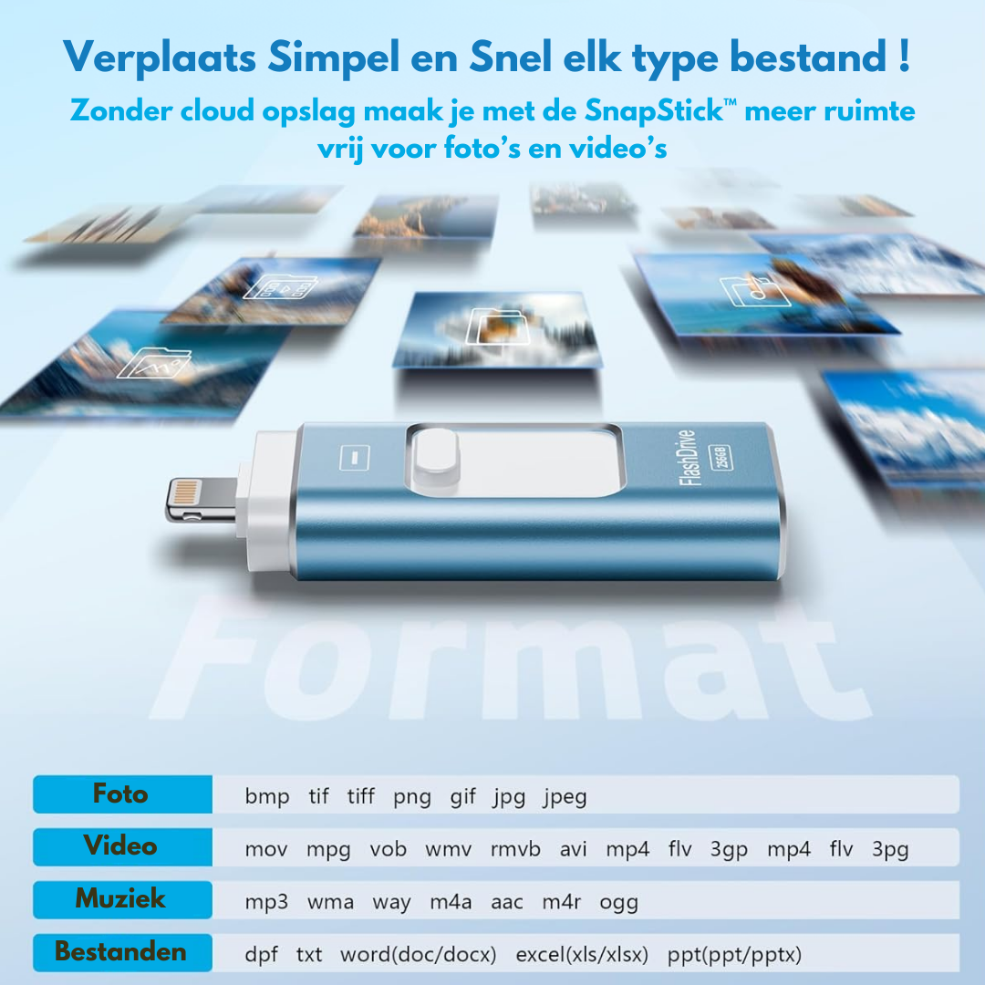 SnapVault 4-in-1 Backup-Stick | Direkt vom Telefon auf dein USB