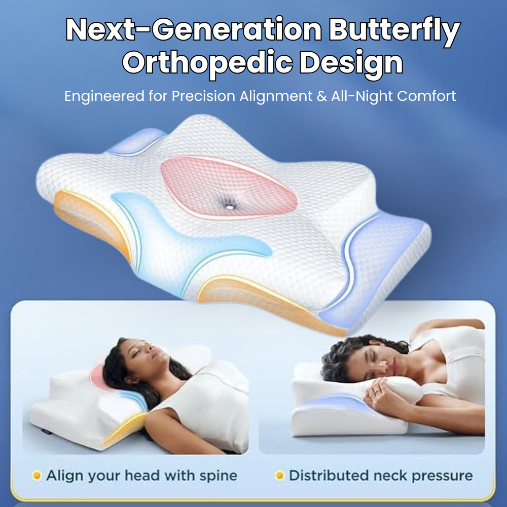 Anti-Schnarch Kissen | Ergonomische Nacken- und Kopfstütze | Weiß