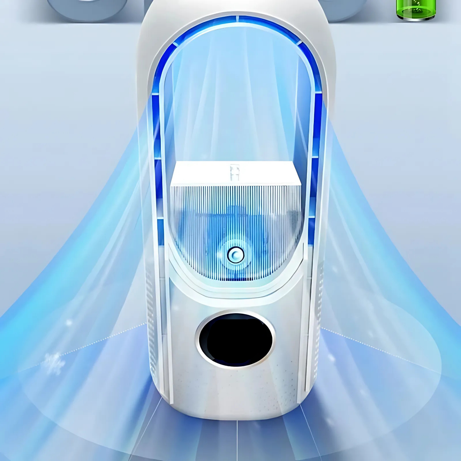 Bladeless USB Ventilator Luftkühler Leise Mit Timer und Luftbefeuchtung