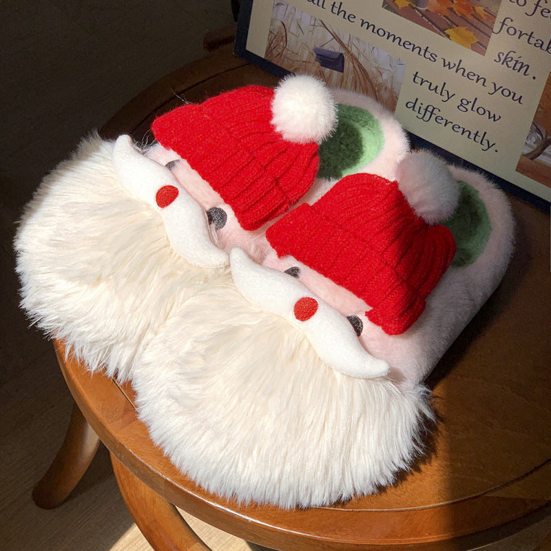 Warme Weihnachts Hausschuhe mit Weihnachtsmann Design