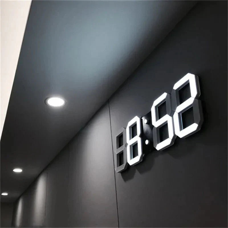Frendorf | LumiSync 3D LED Wanduhr – Moderne Digitale Uhr mit Dimmbarer Beleuchtung