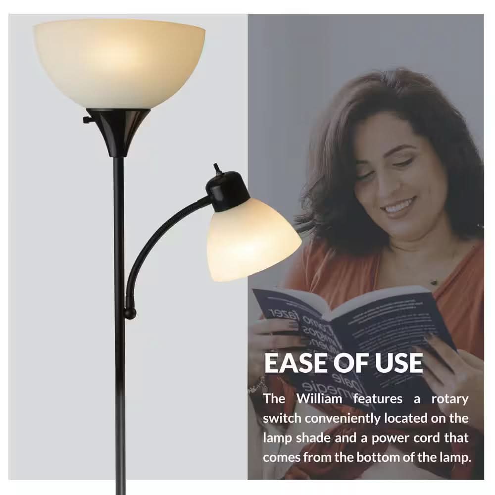 LED Stehlampe mit Zwei Lichtquellen – Stehlampe mit Leselampe