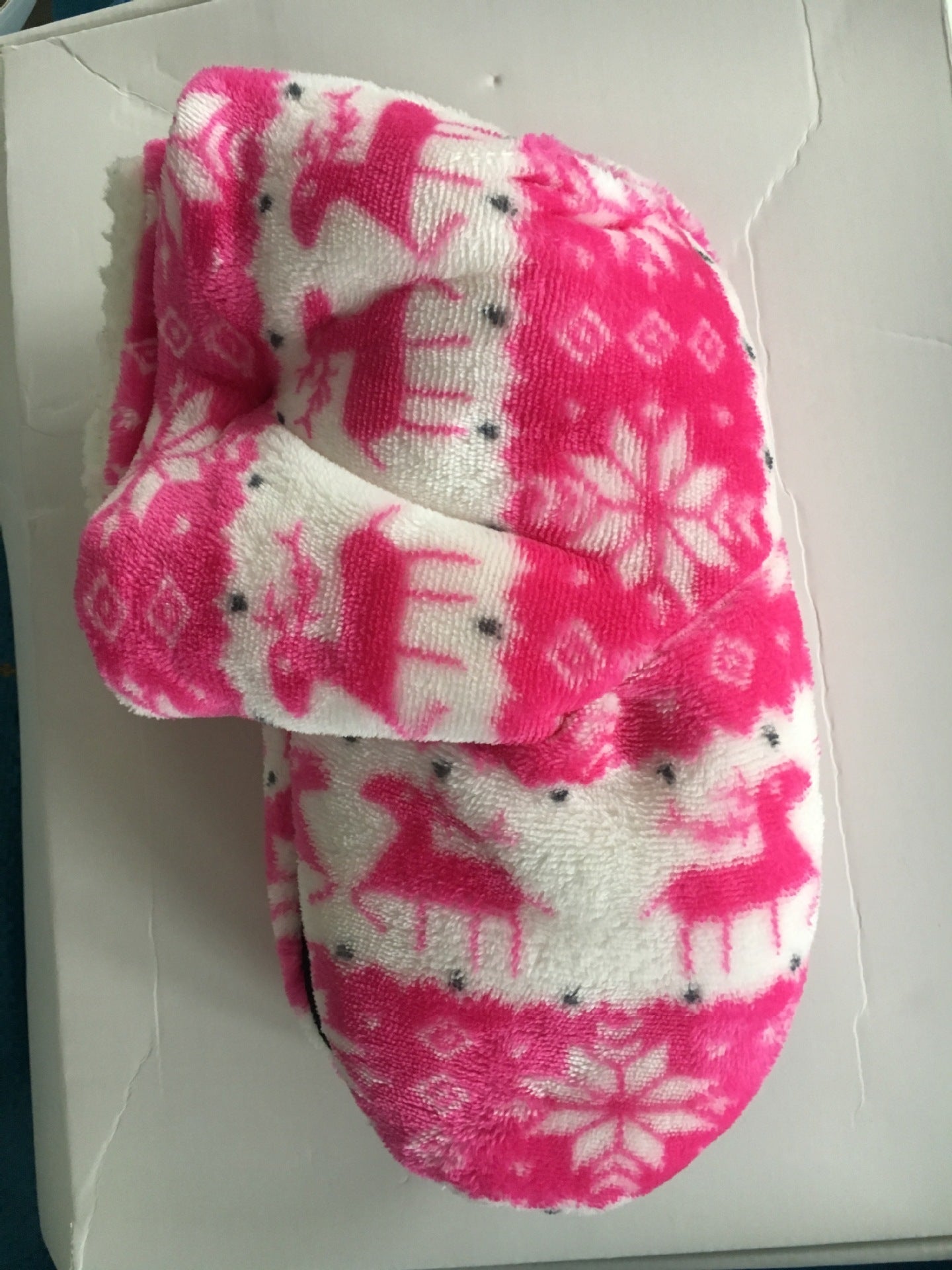 Warme Weihnachts-Hausschuhe aus Korallenfleece