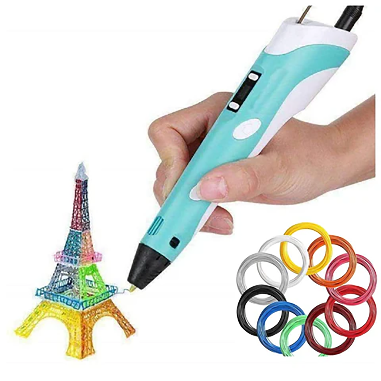 3D-Druckstift DIY-Zeichenstift mit 200M PLA-Filament, Geschenk für Kinder