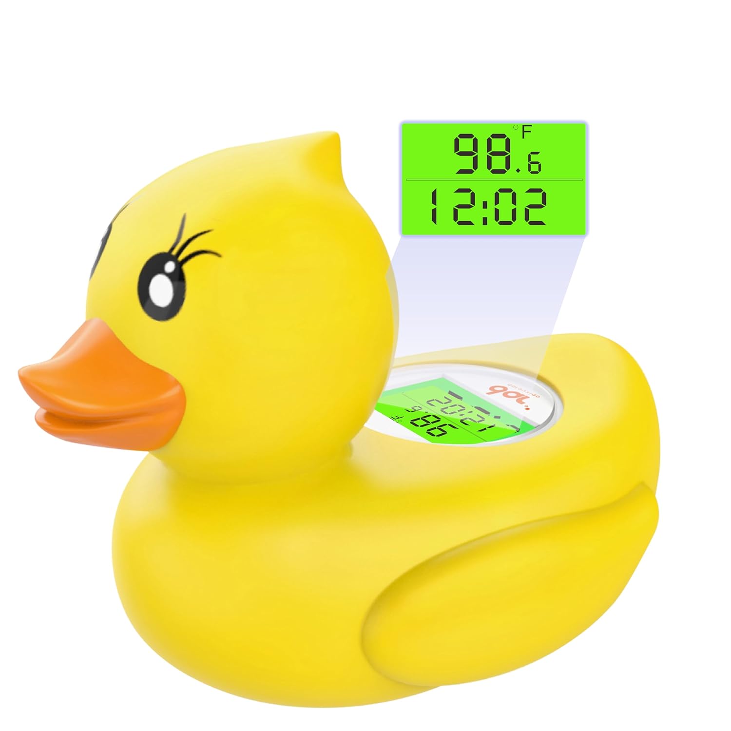 AquaVeilig Baby Badthermometer – Digitales Display mit 3 Farben und Temperaturwarnung
