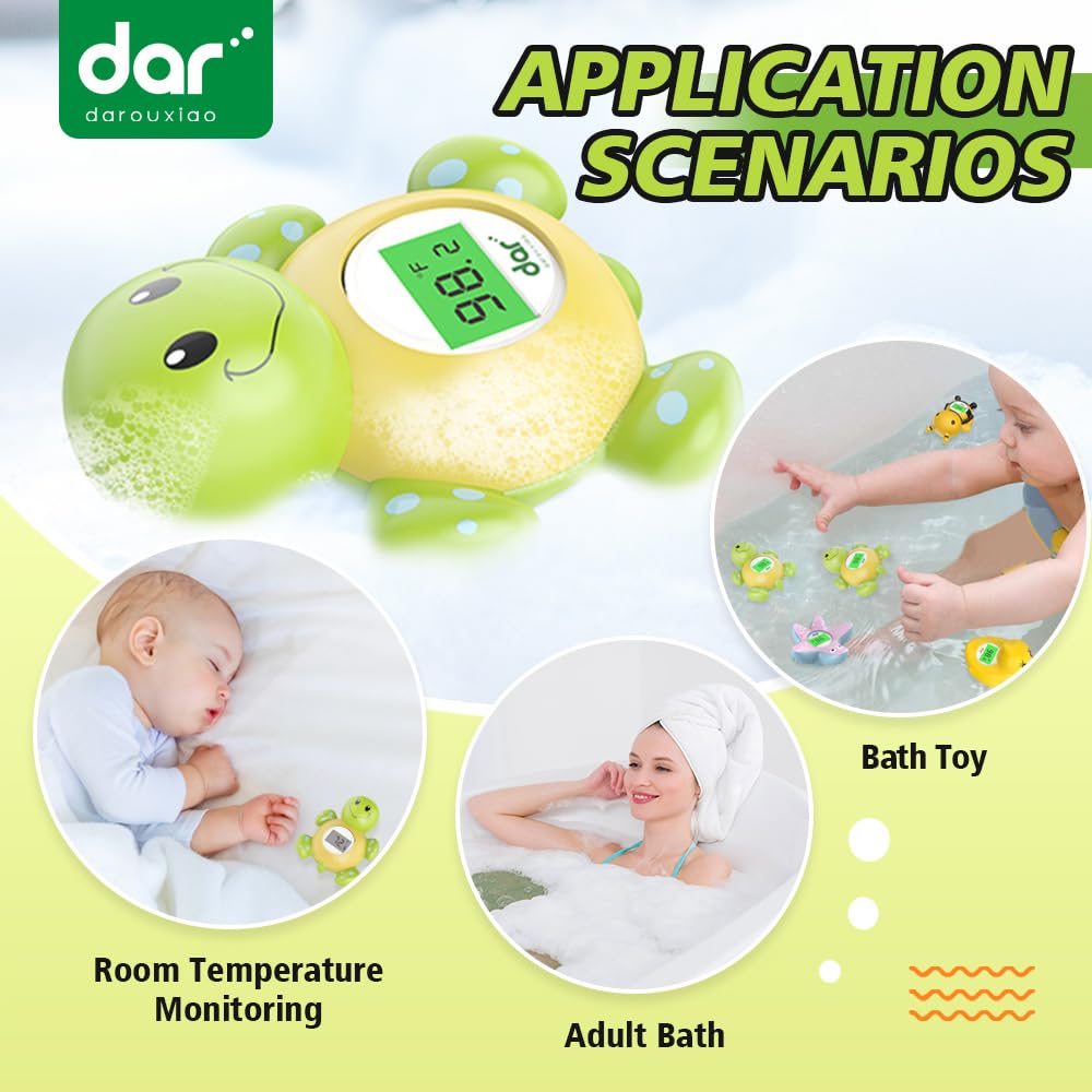 AquaVeilig Baby Badthermometer – Digitales Display mit 3 Farben und Temperaturwarnung