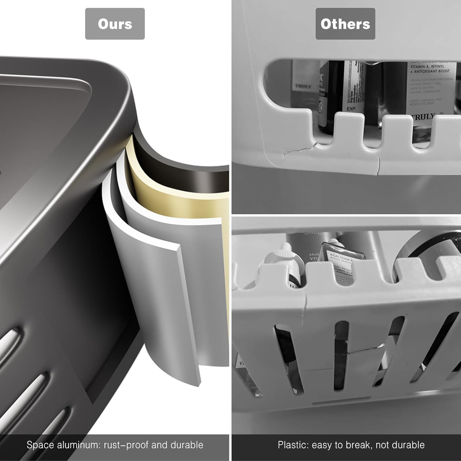 CaddyCraft Dreieckiger Dusch Organizer | Maximieren Sie den Raum mit einem stilvollen, vielseitigen Caddy