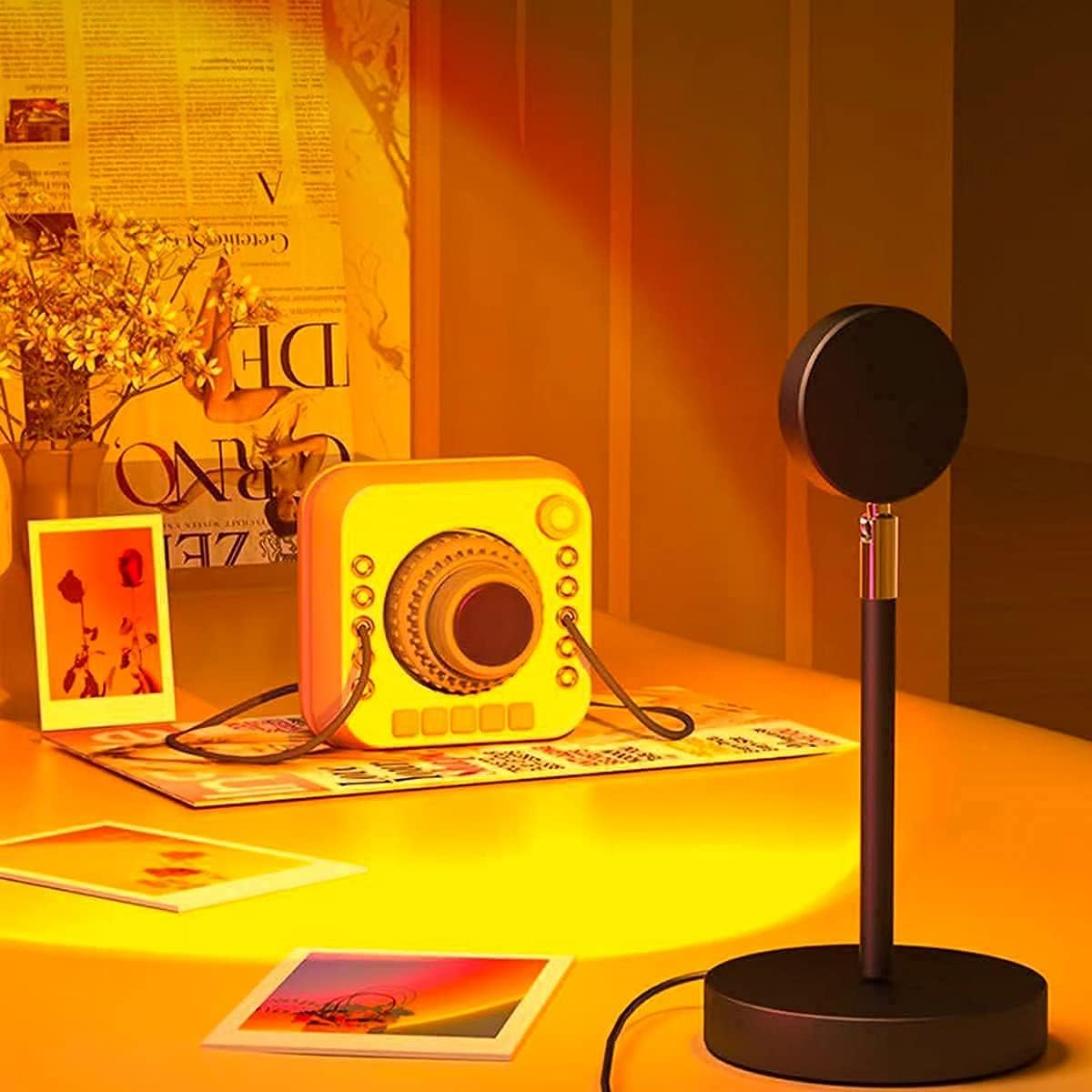 Moderne Tischlampe Sunsetlampe Warmweiß Design