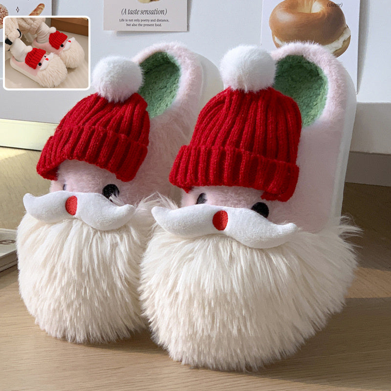 Warme Weihnachts Hausschuhe mit Weihnachtsmann Design