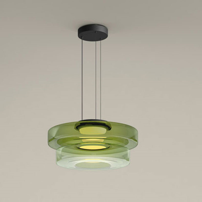 Glas Pendelleuchte im Bauhaus-Stil