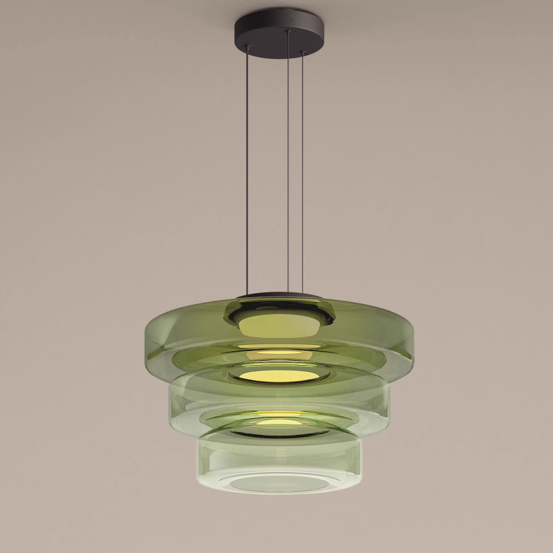 Glas Pendelleuchte im Bauhaus-Stil