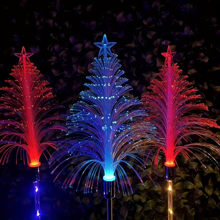 LichtTuin Solarset – 3 farbwechselnde LED-Gartenlampen mit Solarenergie