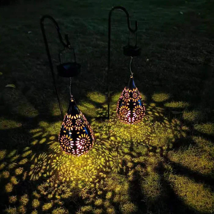 Solarbetriebene und wetterfeste Gartenlampe