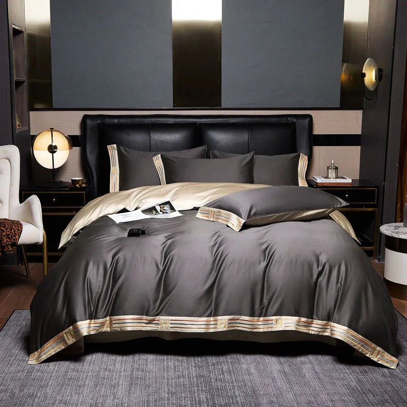 Luxe Satin Baumwoll Bettwäsche Set für das Schlafzimmer