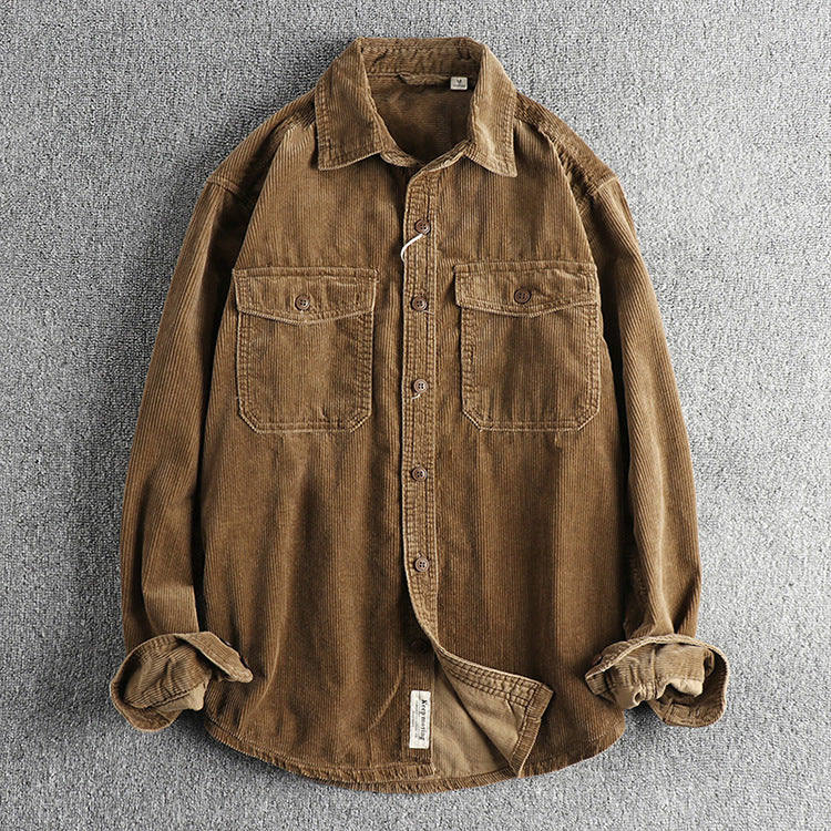 RetroRib Corduroy Hemd aus Baumwolle mit lockerer Passform