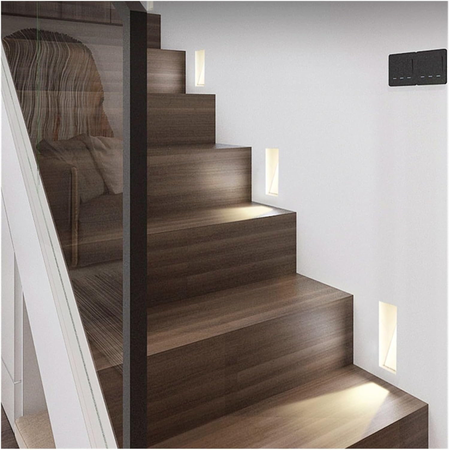 Nordic Rahmenloser Edelstahl Treppen LED Wand 1-Licht