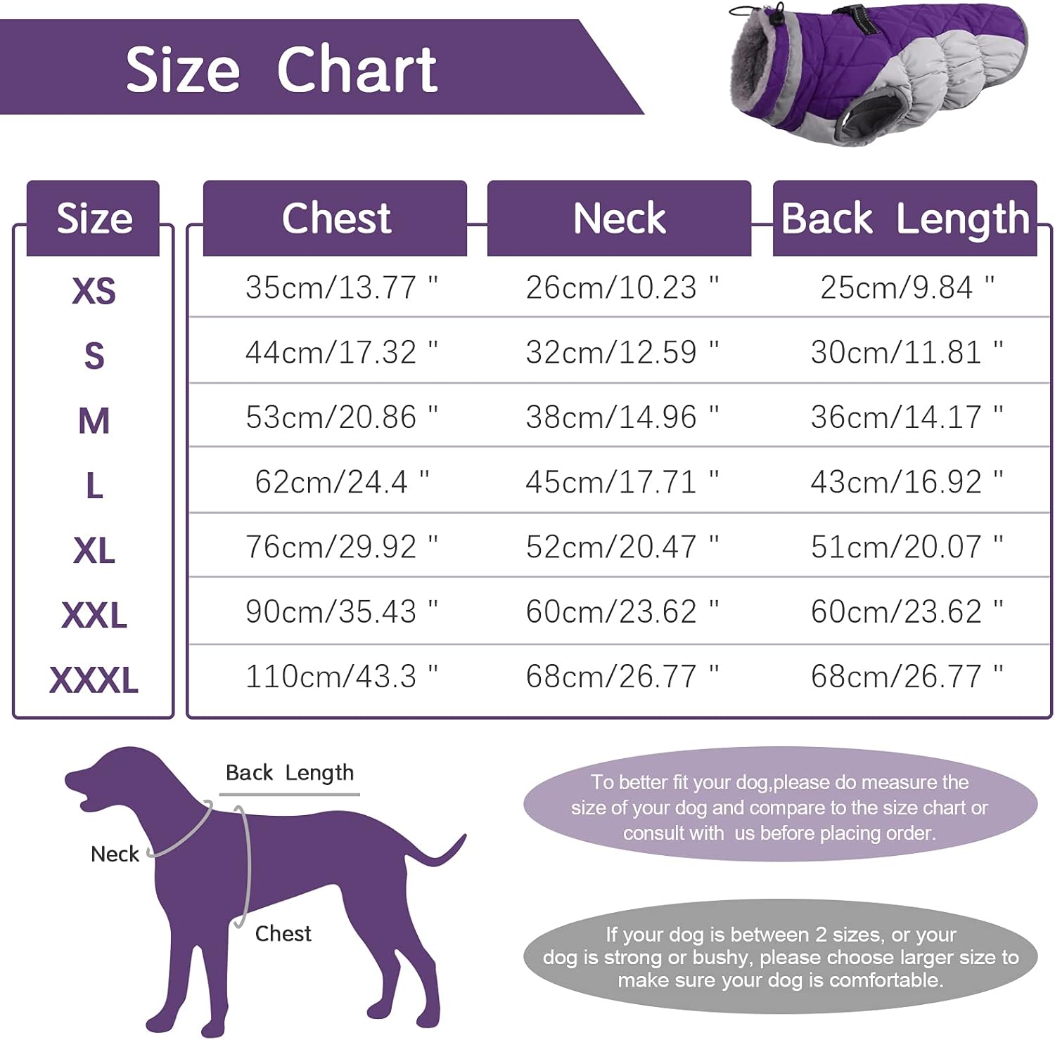 SafeWalk Wintergeschirr Jacke – Wasserdichte Hundejacke mit Reflektion und Fleece-Futter
