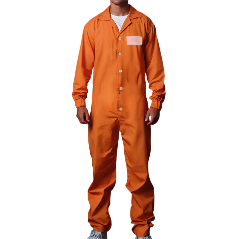 Jailbreak - Erwachsenen Gefangenen Kostüm - Polyester Cosplay Outfit für Festlichkeiten und Karneval