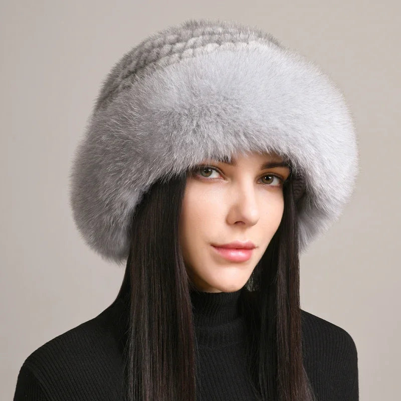 Novaine Nerzfellmütze für klassischen Winterkomfort und Stil