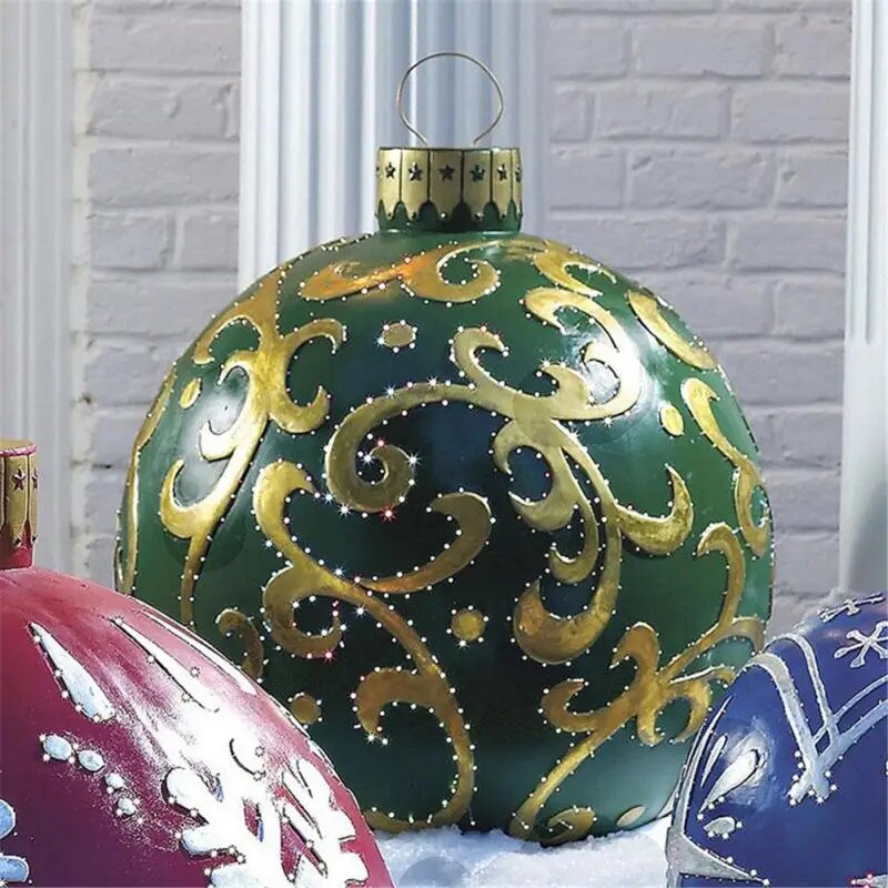 GlanzBall XL Weihnachtsdekoration – Wetterfeste Jumbo Weihnachtskugeln für Innen und Außen