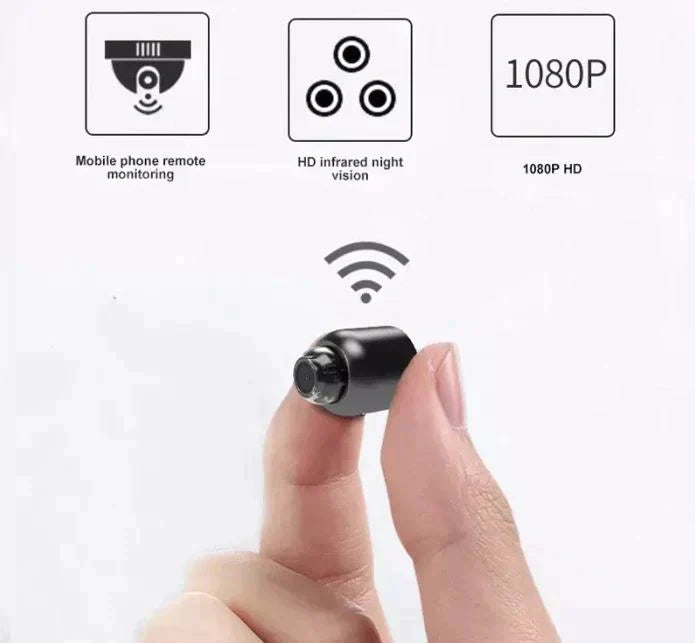 Pack X2 Kleine Wifi Sicherheitskamera Nachtsicht Drahtlos Hd Kinder Haustier Sicherheitsüberwachung