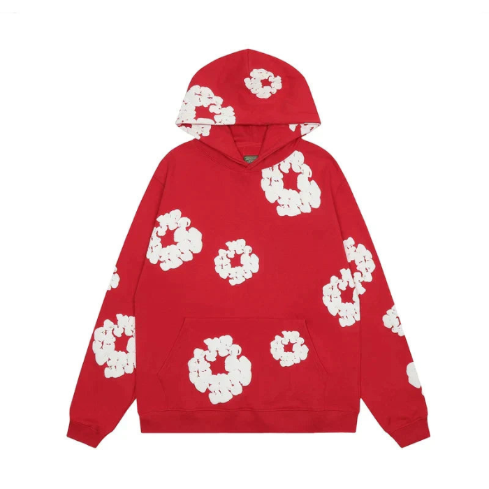 Ensemble Caleb mit Kapuze und weitem Blumen-Hosen